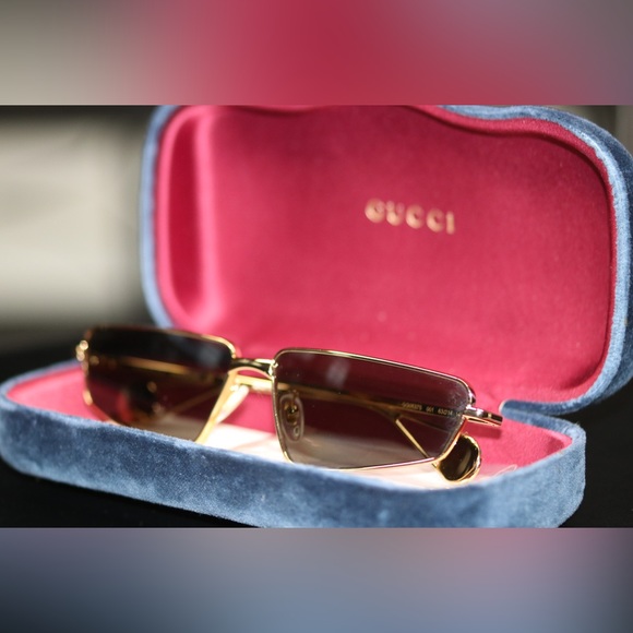 Gucci Gold Cat Eye Sunglasses